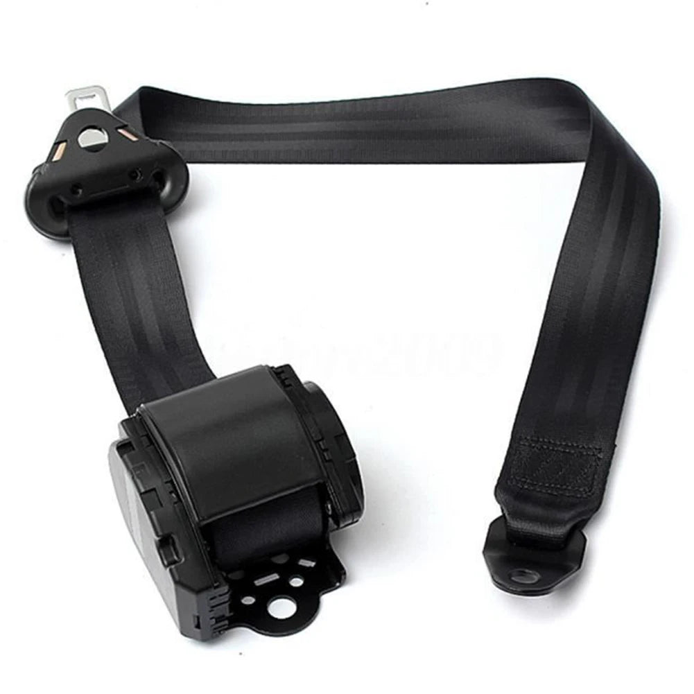 Universal Self-Winding Shrink 3-Point Seat Belt Lap With Car Seat Belt Adjuster Lock Seat Retractable Auto Safety Belt