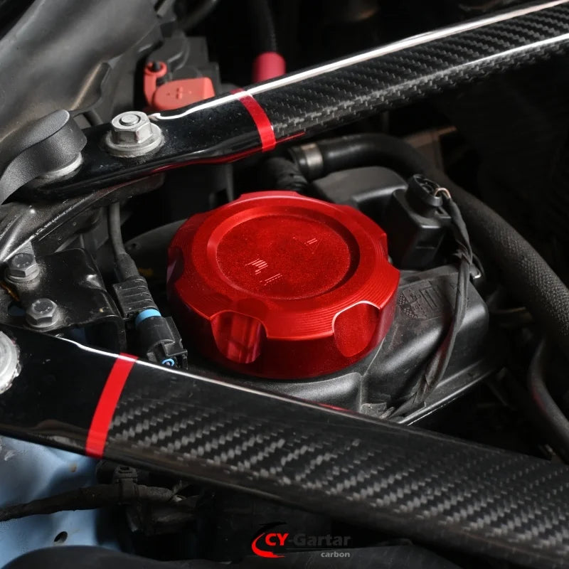 Engine Oil Radiator Water Tank Cap Coolant Cap Heat Exchange Cap Cover Trim Coolant Brake Fluid Cap For BMW M2 G87 M3 G80 M4 G82