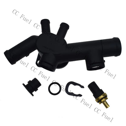 C+ Coolant Hose Flange w/Gasket-Round Sensor For VW BEETLE 2.0 06A121132C New