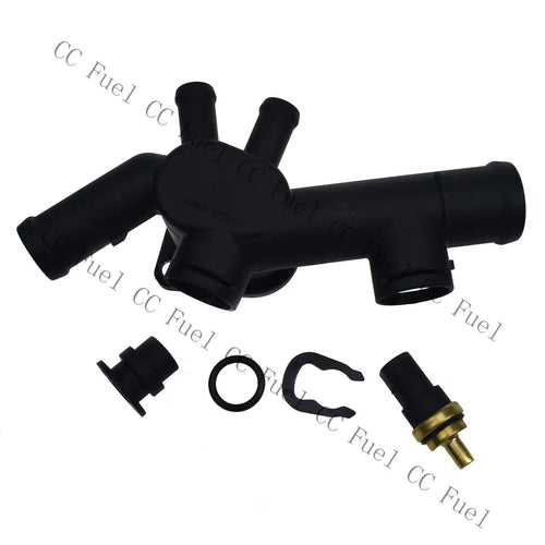 C+ Coolant Hose Flange w/Gasket-Round Sensor For VW BEETLE 2.0 06A121132C New