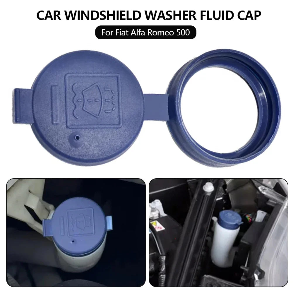 71740943 Car Windshield Washer Fluid Reservoir Tank Cap Lid for Fiat 500 Punto Bravo Doblo Alfa Romeo Abarth 500