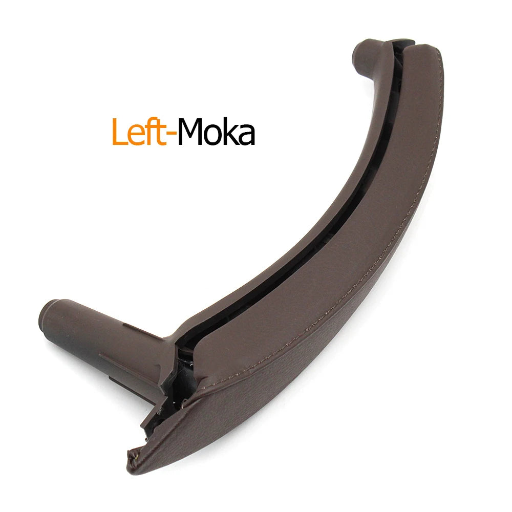 Interior Car Left Right Passenger Door Pull Handle with Leather Cover Trim Replacement For BMW X5 X6 E70 E71 E72 2007-2013