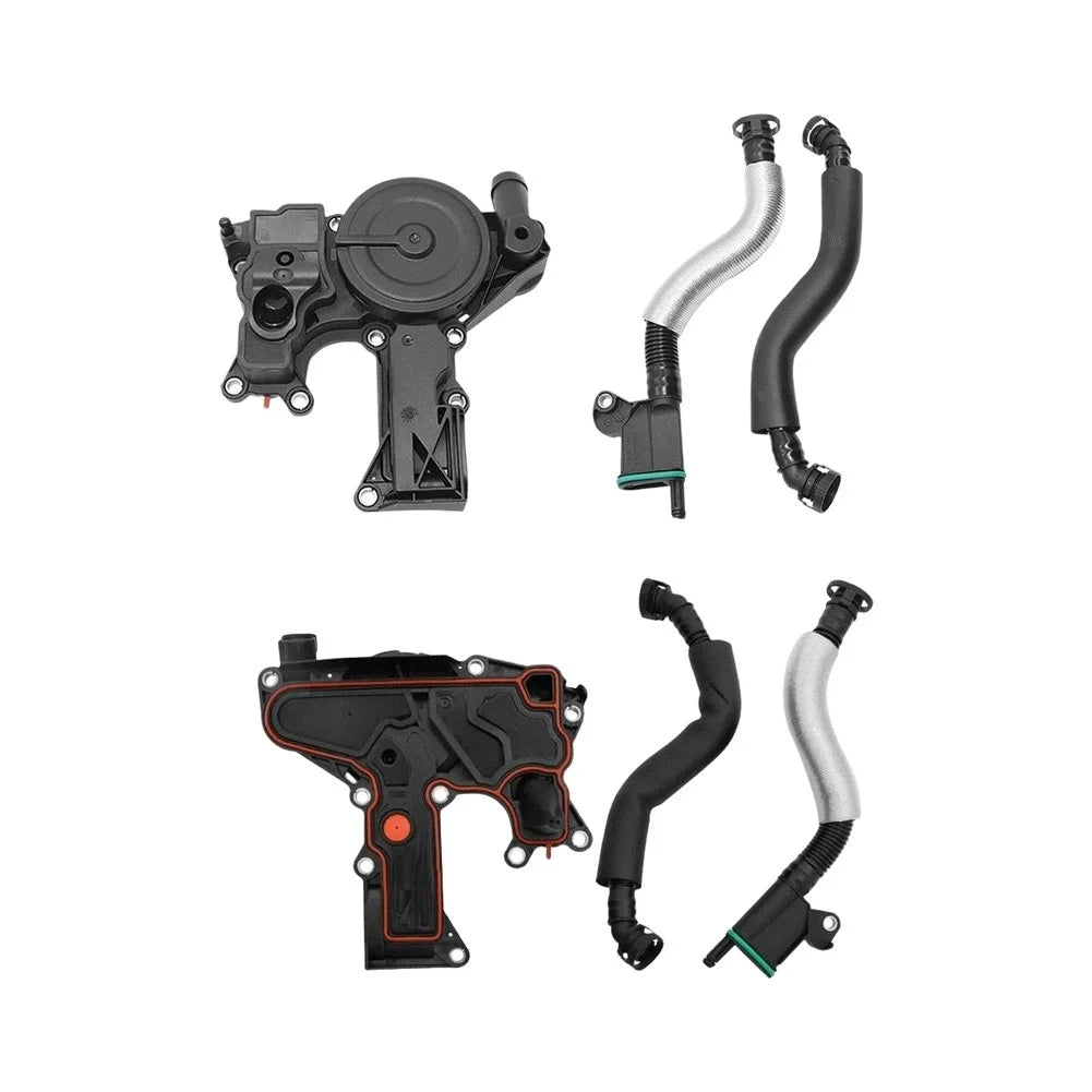 PCV Valve Crankcase Vent Oil Separator Kit Compatible With Audi=A3=A4=A5=Q5=VW=Golf=Jetta=Passat=Tiguan 06H103495AH