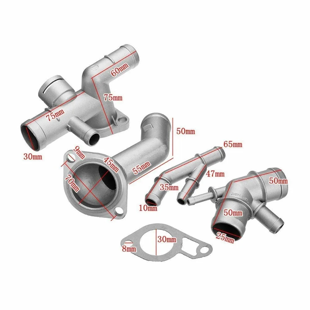 Suitable for Au-di Volk-s-wagen Water Pipe Connector 5-piece Set 06A121132A 06A121133C