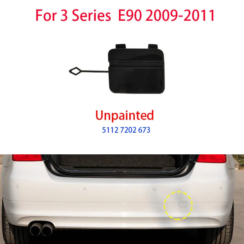 Rear Bumper Towing Hook Cover Shell For BMW 3 2009-2011 E90 LCI 318 320 323 325 328 330 335 Hauling Trailer Cap 51127202673