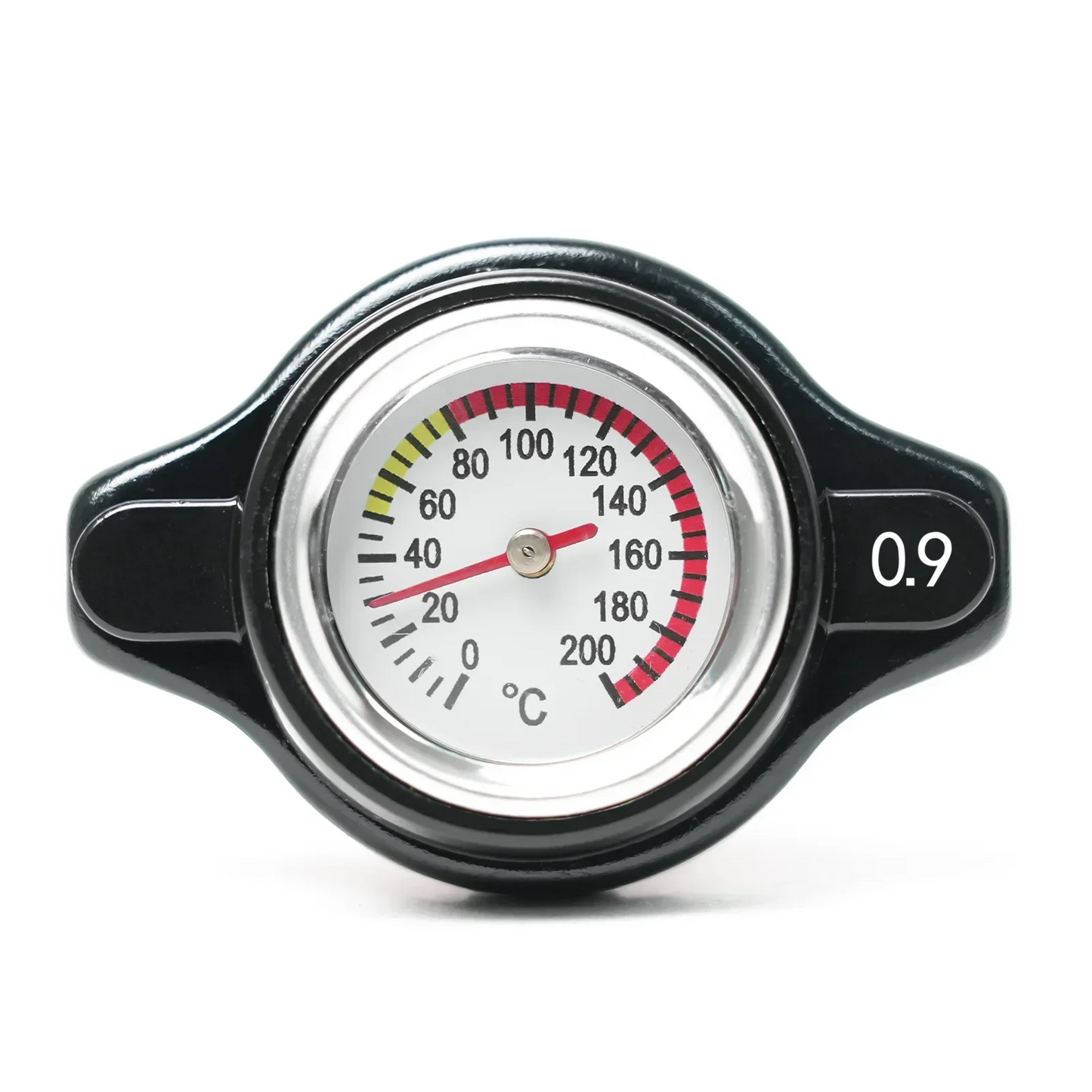 Red Thermo Radiator Cap Tank Cover Water Temperature Gauge with Utility Safe 0.9 Bar/ 1.1 Bar/1.3 Bar Car Motorcycle Styling