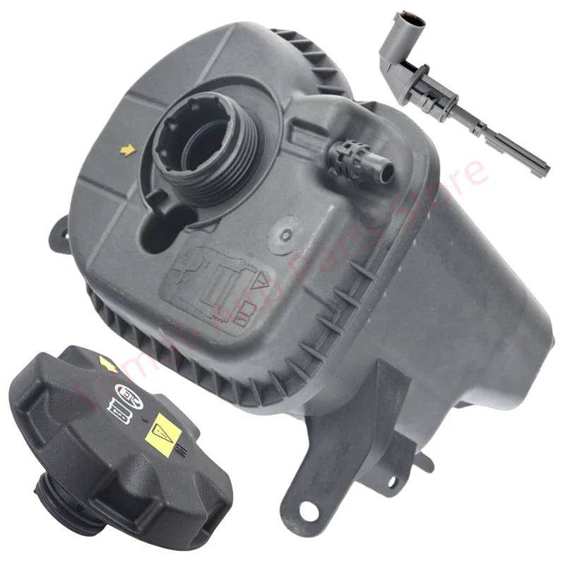 Coolant Expansion Tank With Cap & Level Sensor For BMW X5 E71 F15 F85 X6 E71 E72 F16 F86 17138621092 17117639020 17137553919