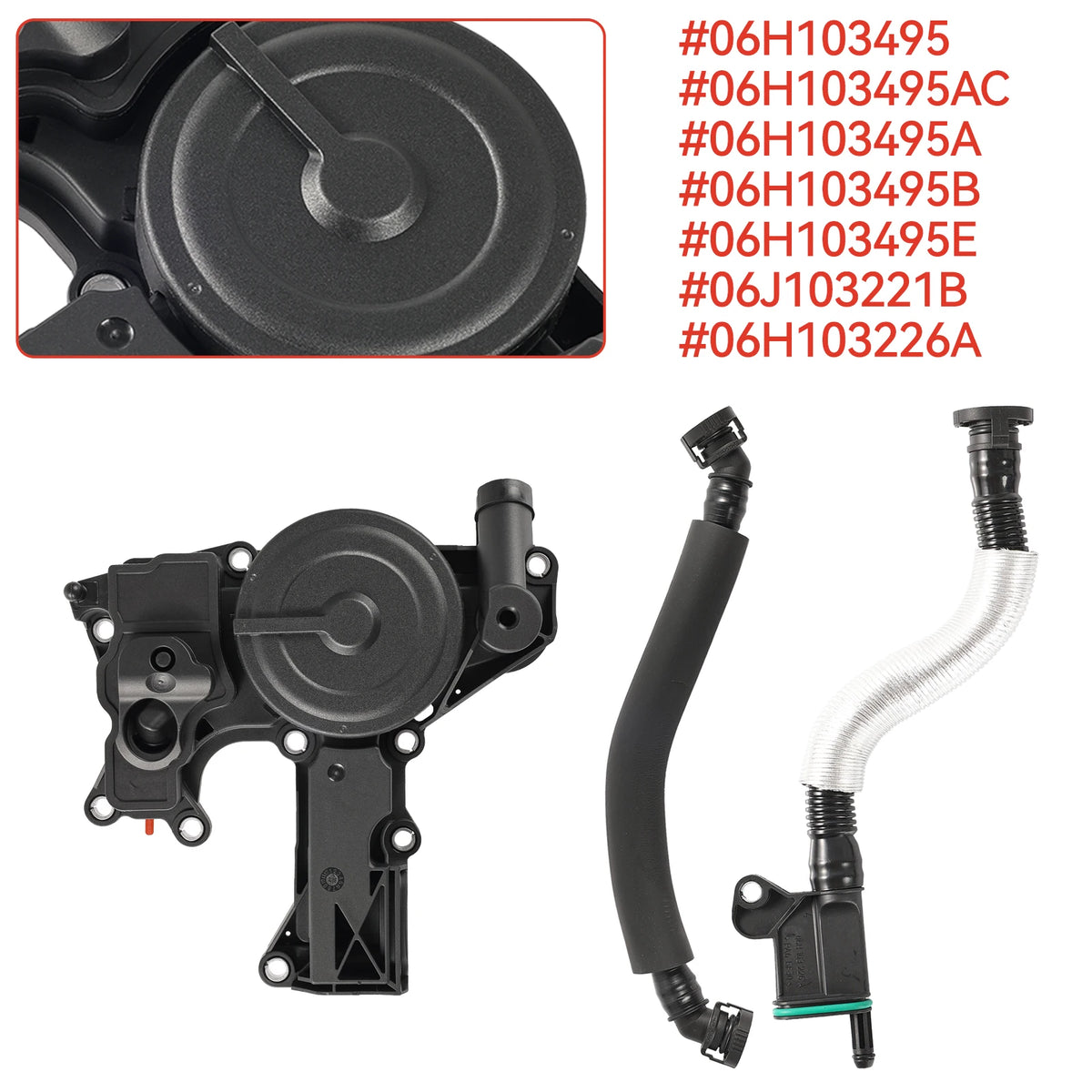 Oil Separator PCV Valve Engine Crankcase Assembly For AUDI TT A4 Q5 VW Golf Jetta 1.8 2.0 TSI 06H103495A 06H103495 06H103495AH