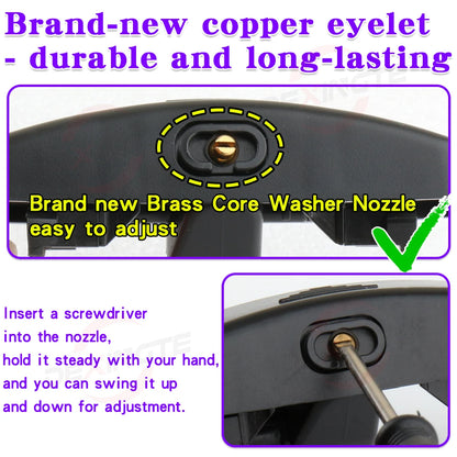 2pcs Car Front Windscreen Washer Spray Nozzle Jet Heated For AUDI A1 A3 A4 A5 A6 A8 Q2 Q3 Q5 Q7 A7 TT Copper Core Spray Nozzle