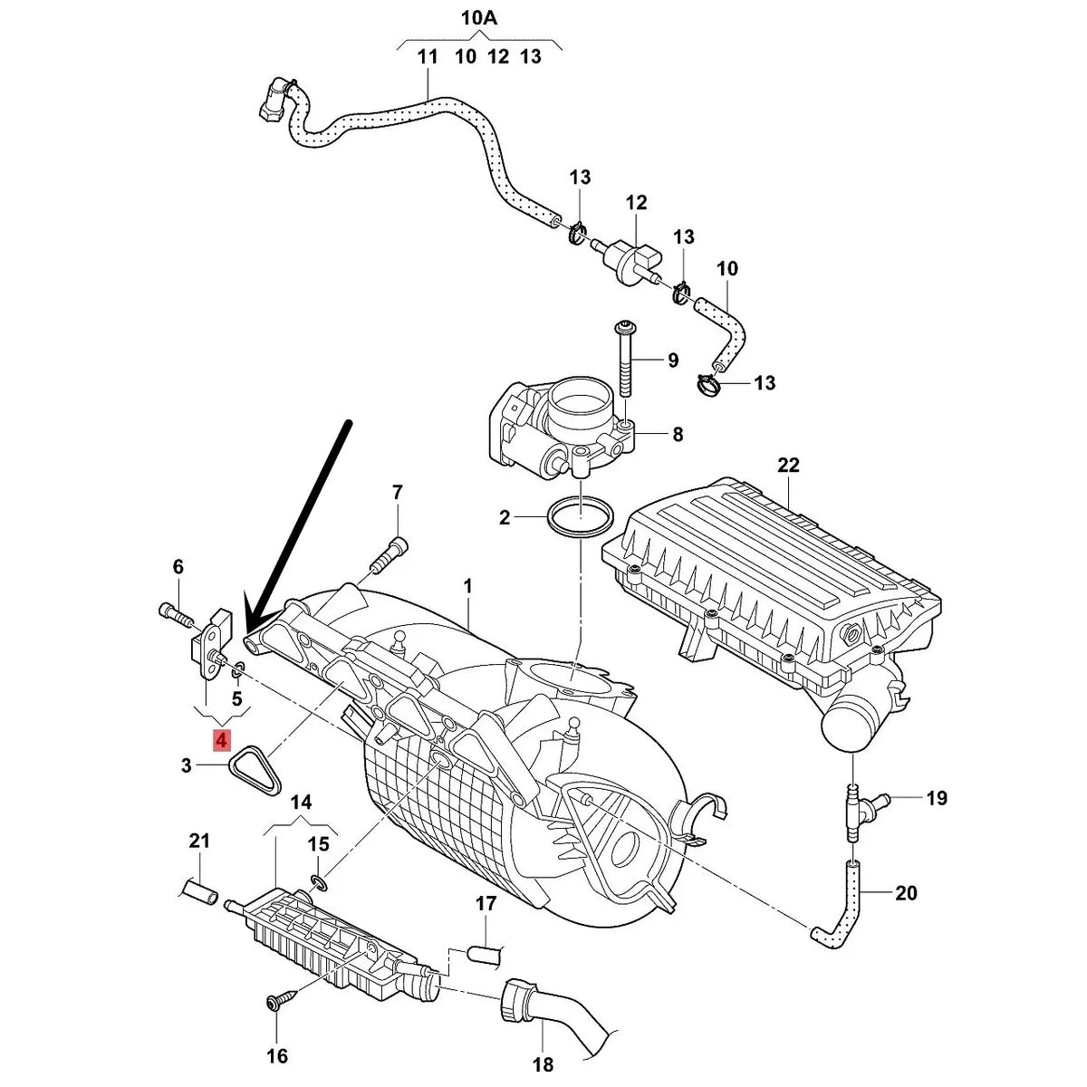 Qty 5 New MAP Sensor for VW Golf Caddy Passat Touran Audi A4 A5 A6 A7 A8 Octavia 0 261 230 095 03C906051 03C906051F 03C906051E