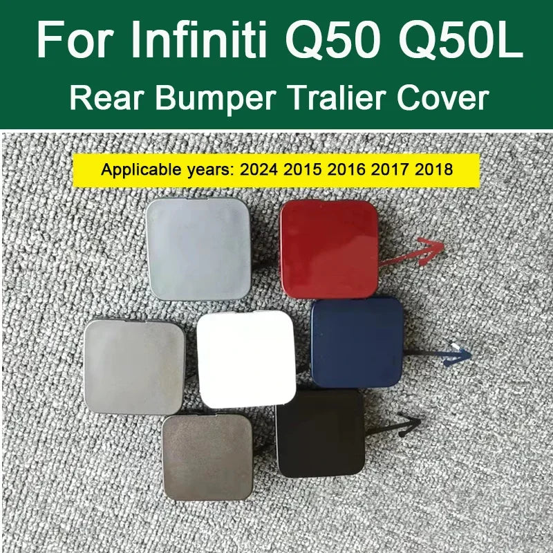 Car Trailer Cover Front Rear Bumper Tow Hook Cap For Infiniti Q50 2014 2015 2016 2017 2018 850714GA0A 85071-4GA0A