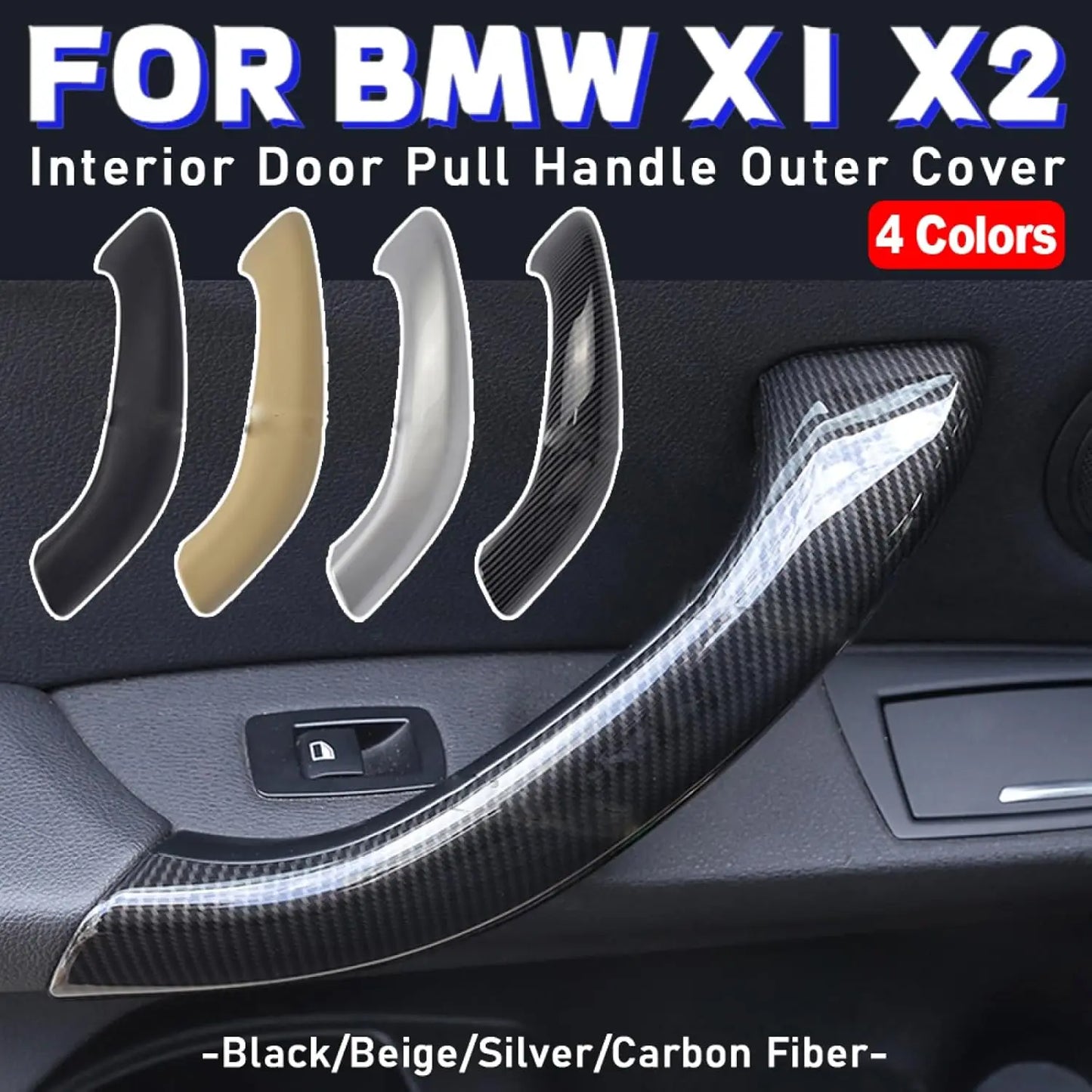 2/4pcs Car Interior Handle Inner Door Armrest Panel Pull  For BMW X1 X2 F48 F49 51417417513 High Quality Car Inner Door Handle