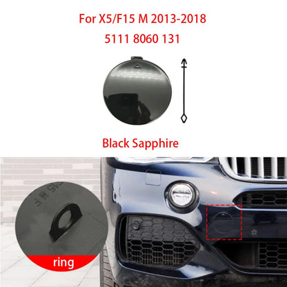 For BMW F15 X5 M Sport 2014-2018 Car Front Bumper Trailer Hook Tow Cover Cap Replacement Accessory Black White 51118060131