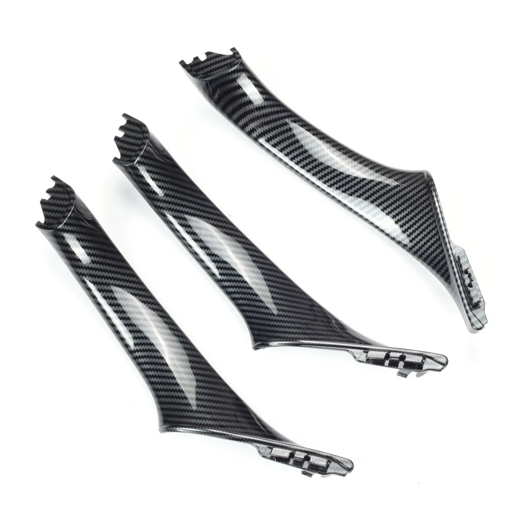 4 Colors Left Drive LHD Beige Black Carbon Fiber Car Interior Door Handle Pull 7PCS Set For BMW 5 Series F10 F18 523 525 528