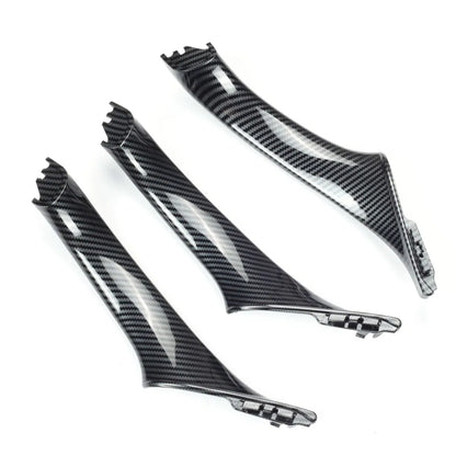 4 Colors Left Drive LHD Beige Black Carbon Fiber Car Interior Door Handle Pull 7PCS Set For BMW 5 Series F10 F18 523 525 528