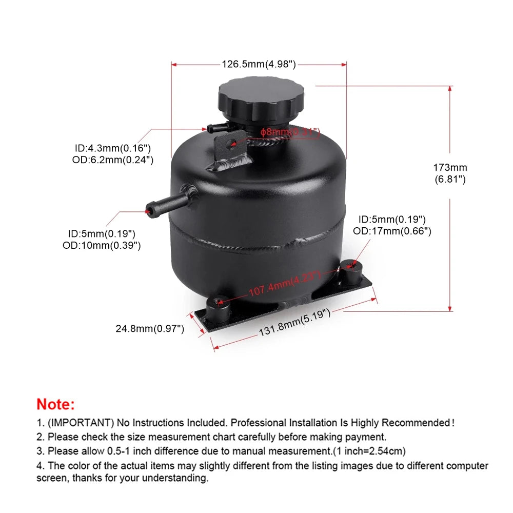 Coolant Header Expansion Overflow Water Tank Cap Reservoir Can Car Accessories For 02-08 BMW Mini Cooper S R52 R53