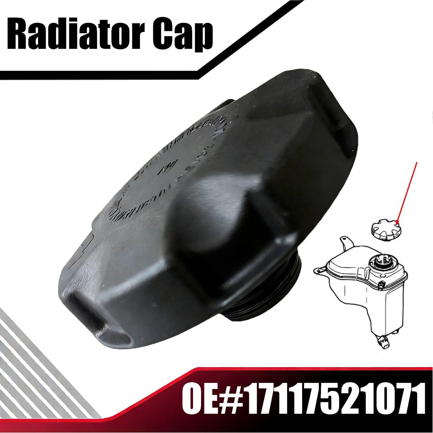 Engine Radiator Coolant Expansion Header Tank Reservoir Cap For BMW 1 2 3 4 Series X1 X3 X4 X5 X7 X6 17117521071 Car Accessories