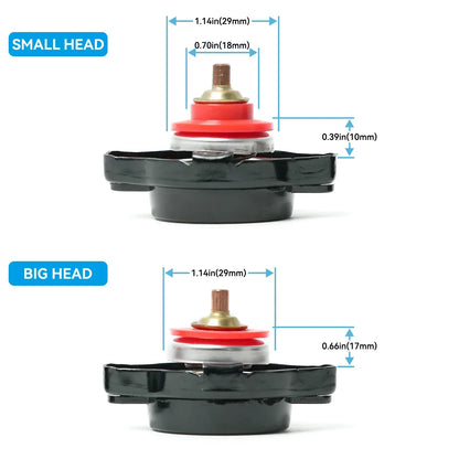 Red Thermo Radiator Cap Tank Cover Water Temperature Gauge with Utility Safe 0.9 Bar/ 1.1 Bar/1.3 Bar Car Motorcycle Styling