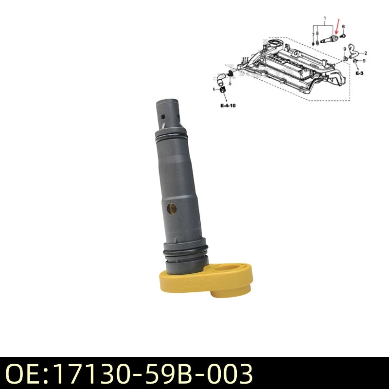 17130-59B-003 PCV Valve For Honda 2016-2021 Civic TURBO 2017-2021 CR-V 2018-2022 Accord Positive Crankcase Ventilation Valve