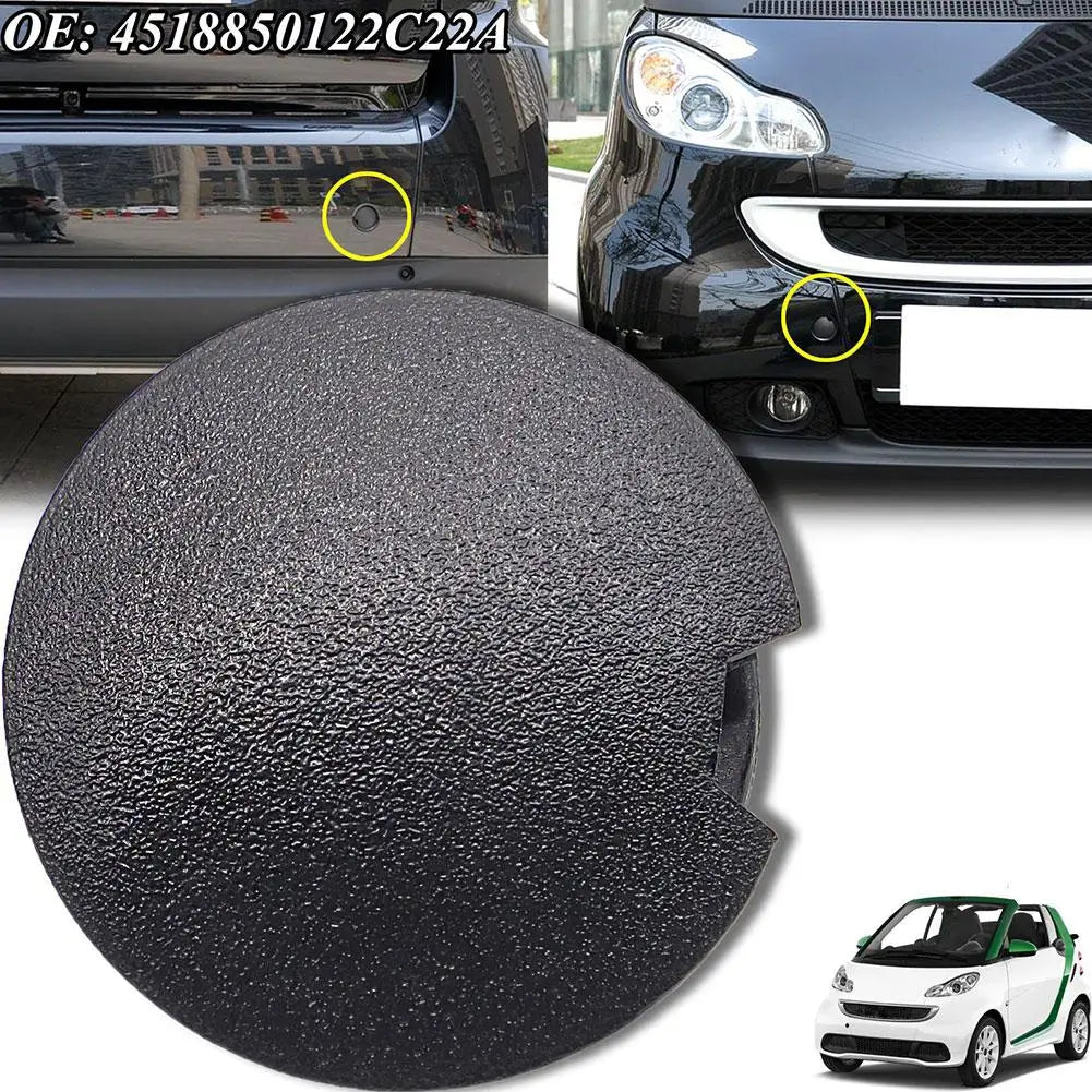Car Front Rear Bumper Tow Hook Eye Coupler Trailer Cover Cap Plug A4518150122; 4518850122C22A For Smart Fortwo W451 2007-20 R1E2