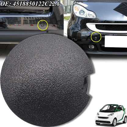 Car Front Rear Bumper Tow Hook Eye Coupler Trailer Cover Cap Plug A4518150122; 4518850122C22A For Smart Fortwo W451 2007-20 R1E2