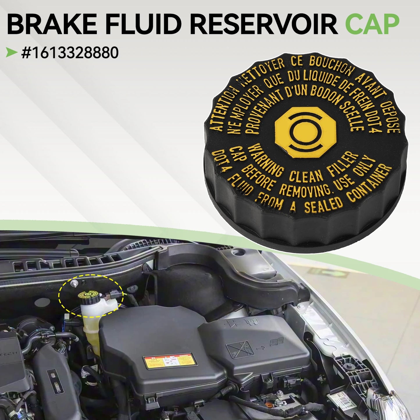 Car Brake Fluid Reservoir Bottle Tank Cap Cover For Peugeot Citroen C5 C6 Toyota Avensis Corolla  Hilux Pickup BMW X3 1613328880