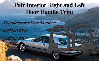 Car Interior Door Handle Covers Trim for BMW E36 92-99 Z3 96-02 Replace 51228219023 51228219024