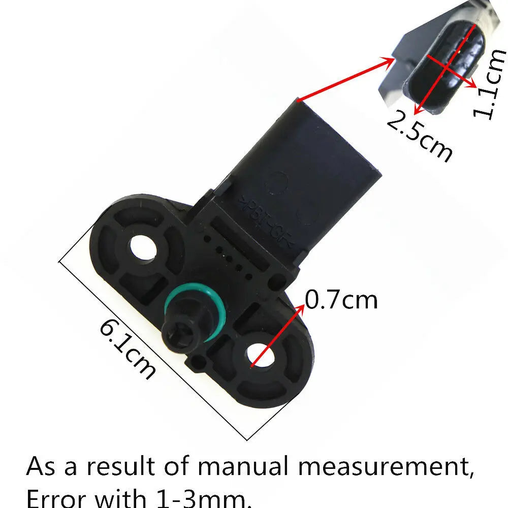 Qty 5 New MAP Sensor for VW Golf Caddy Passat Touran Audi A4 A5 A6 A7 A8 Octavia 0 261 230 095 03C906051 03C906051F 03C906051E