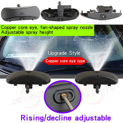 2pcs Car Front Windscreen Washer Spray Nozzle Jet Heated For AUDI A1 A3 A4 A5 A6 A8 Q2 Q3 Q5 Q7 A7 TT Copper Core Spray Nozzle