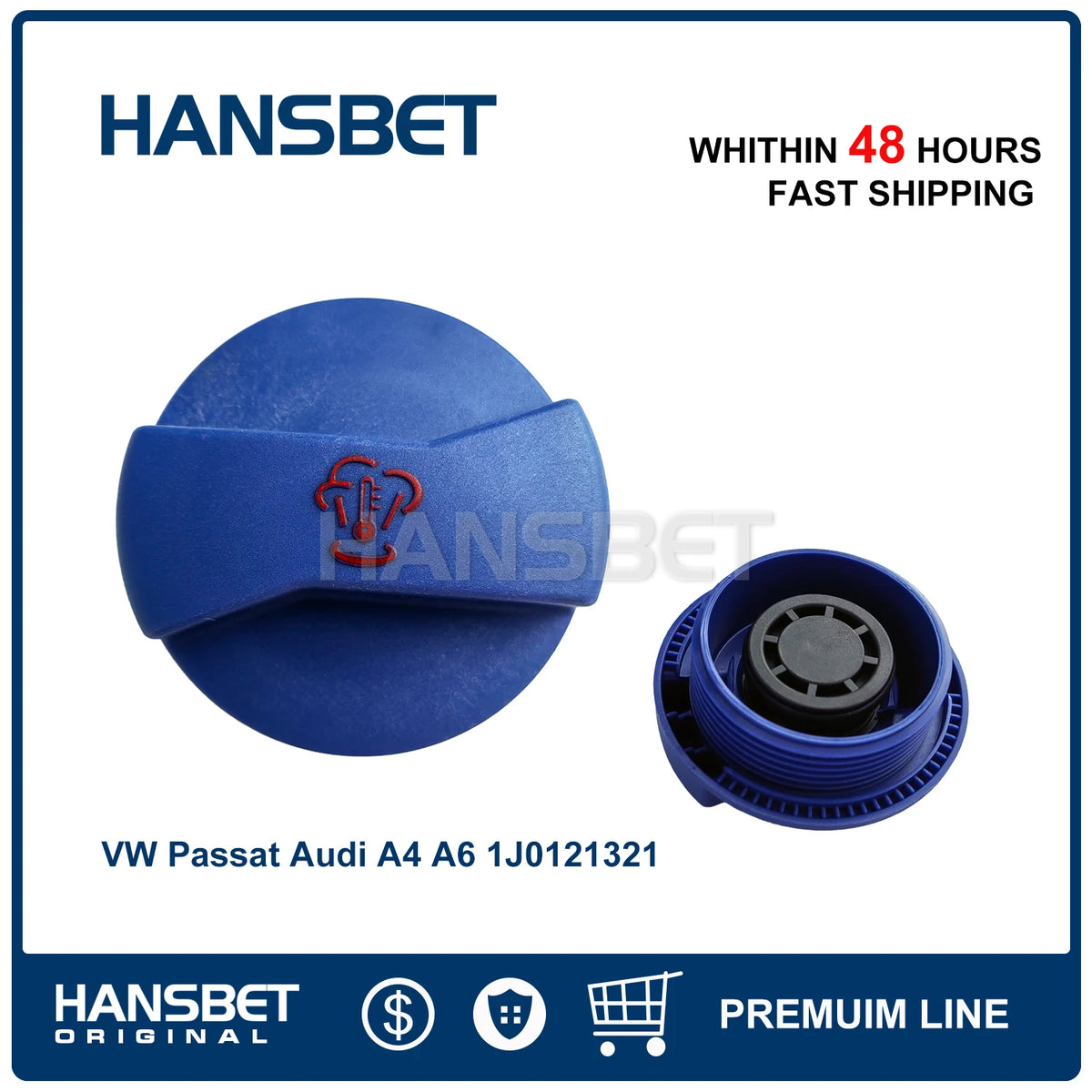 Coolant Expansion Tank Radiator Cap Fit 1J0121321 Audi A3 A4 A6 A2 TT B5 Porsche Seat VW 1J0121321B HANSBET
