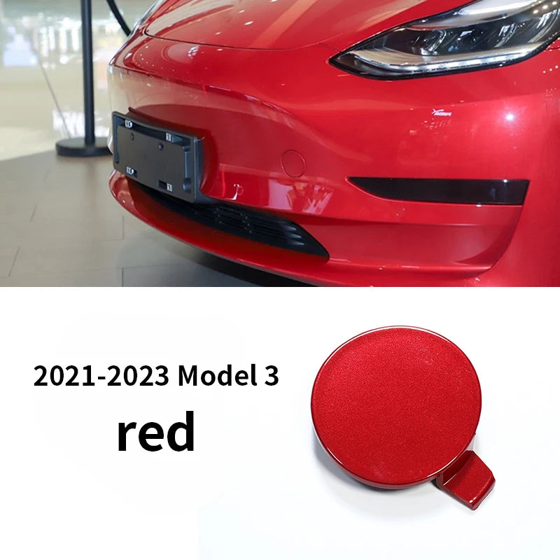 Auto Car Front Bumper Tow Hook Eye Cover Trim Trailer Cap Plug for Tesla Model 3 Automobiles Parts Accessories