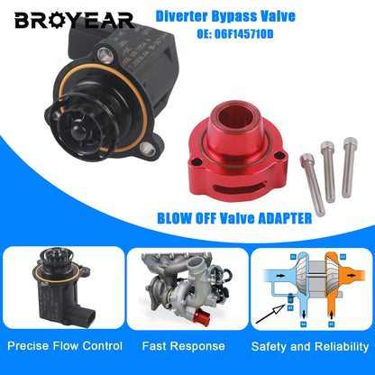 NEW Adapter For A3 A4 TT VW CC Eos GTI Jetta Passat Tiguan Beetle 2.0L 06H145710D Turbocharger Diverter Bypass blow off Valve