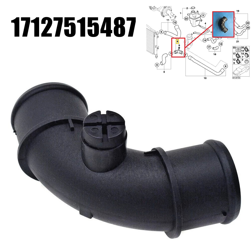 1× Radiator Hose Coolant Elbow Fits For BMW For Mini R50 R52 R53 2001-2006 17127515487 Car Accessories