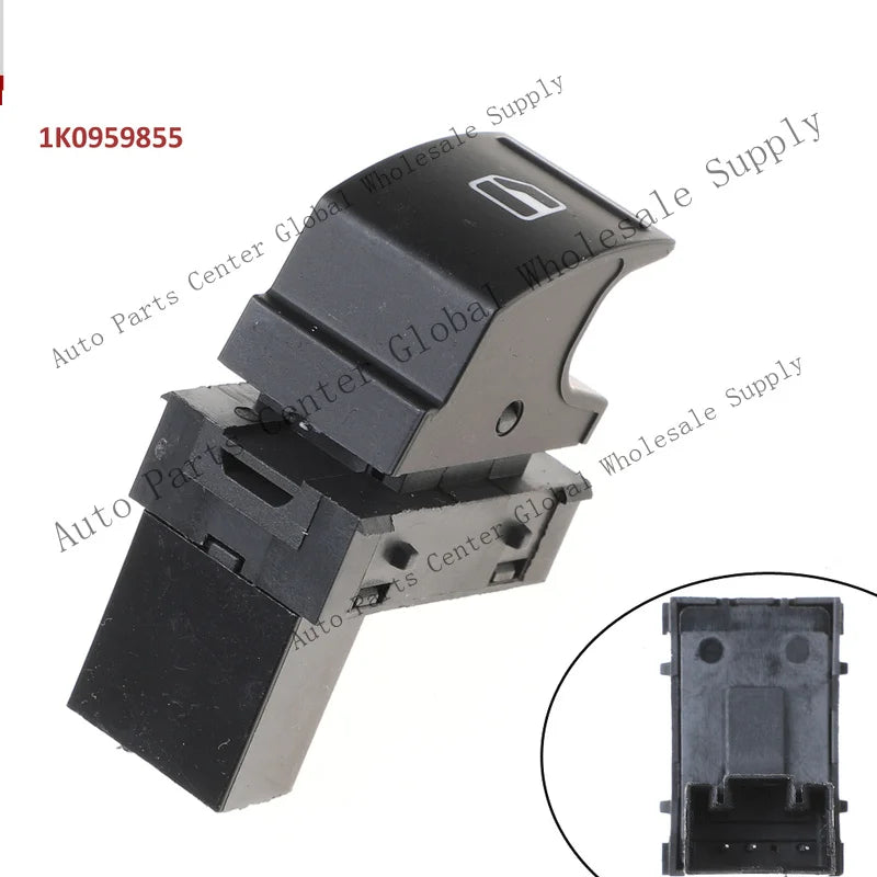 L+ New Window Lifter Control Switch 1K0959855 for Volkswagen GOLF POLO PASSAT JETTA