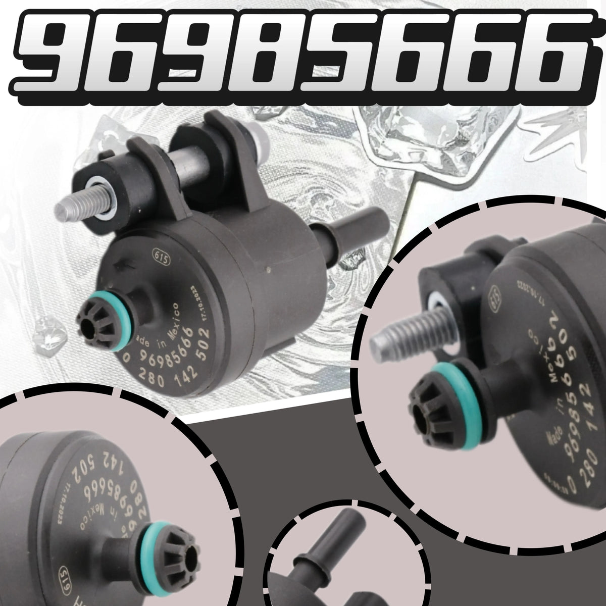 96985666 0280142502 Engine Vapor Canister Purge Control Valve Solenoid For 2013-2015 Chevrolet Spark 96985666 0280142502