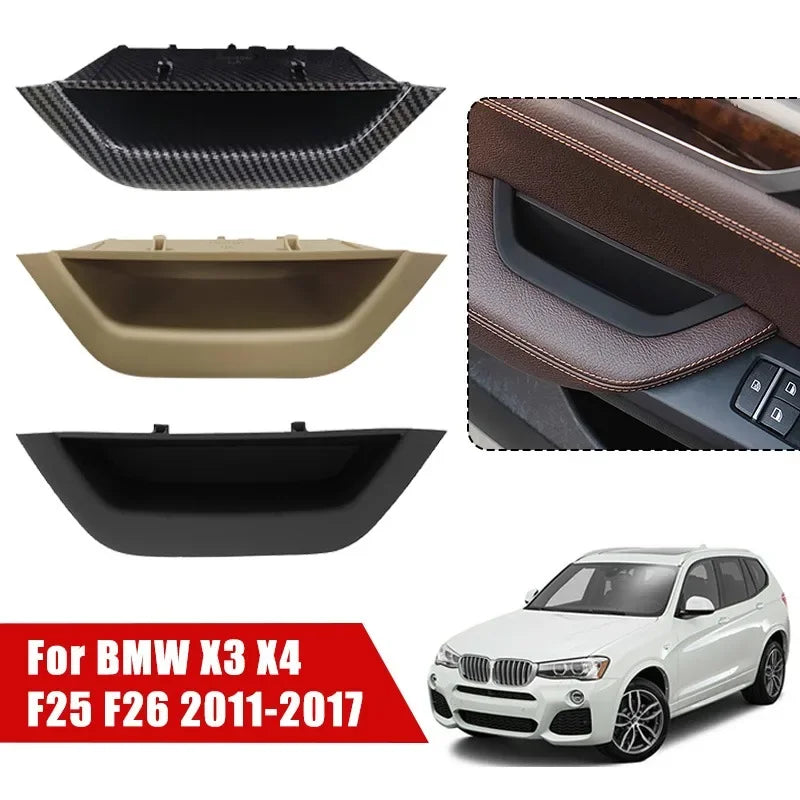 For BMW X3 X4 F25 F26 2010 2011 2012 2013 2014 2015 2016 2017 Car Interior Door Handle Pull Cover LHD Black/Carbon Fiber/Beige