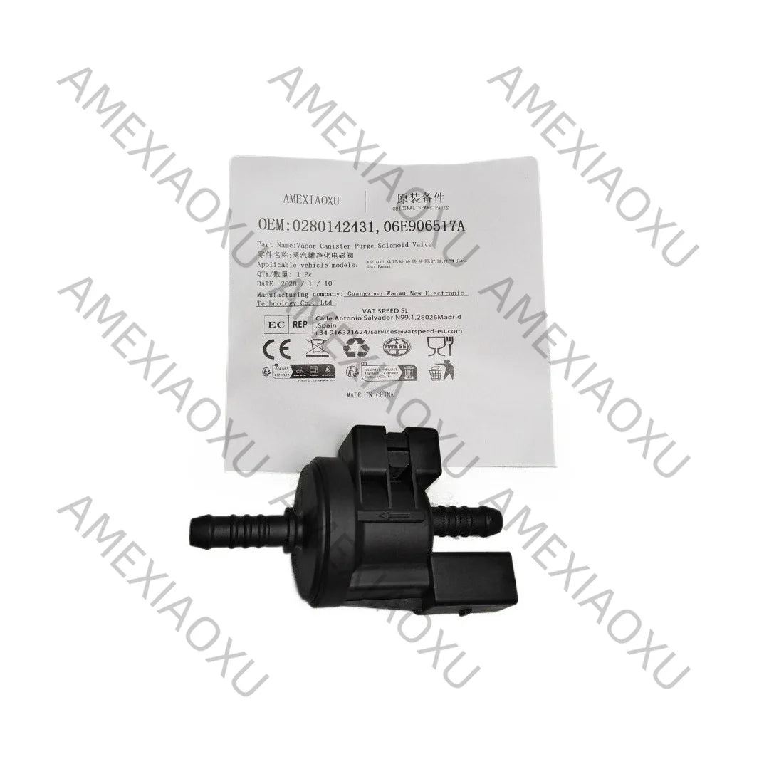 OEM: 0280142431,06E906517A  Vapor Canister Purge Solenoid Valve For AUDI A4 B7,A5,A6 C6,A8 D3,Q7,R8,TT/VW Jetta Golf Passat