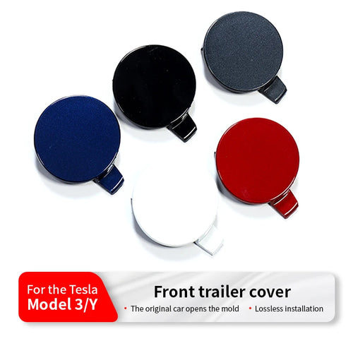 Auto Car Front Bumper Tow Hook Eye Cover Trim Trailer Cap Plug for Tesla Model 3 Automobiles Parts Accessories