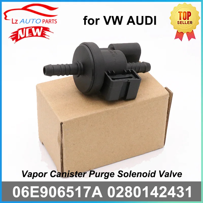 Vapor Canister Purge Solenoid Valve 0280142431 06E906517A for VW Golf Jetta Passat Beetle Audi A3 A4 A6 Q7 A8 06E906517