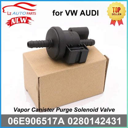 Vapor Canister Purge Solenoid Valve 0280142431 06E906517A for VW Golf Jetta Passat Beetle Audi A3 A4 A6 Q7 A8 06E906517