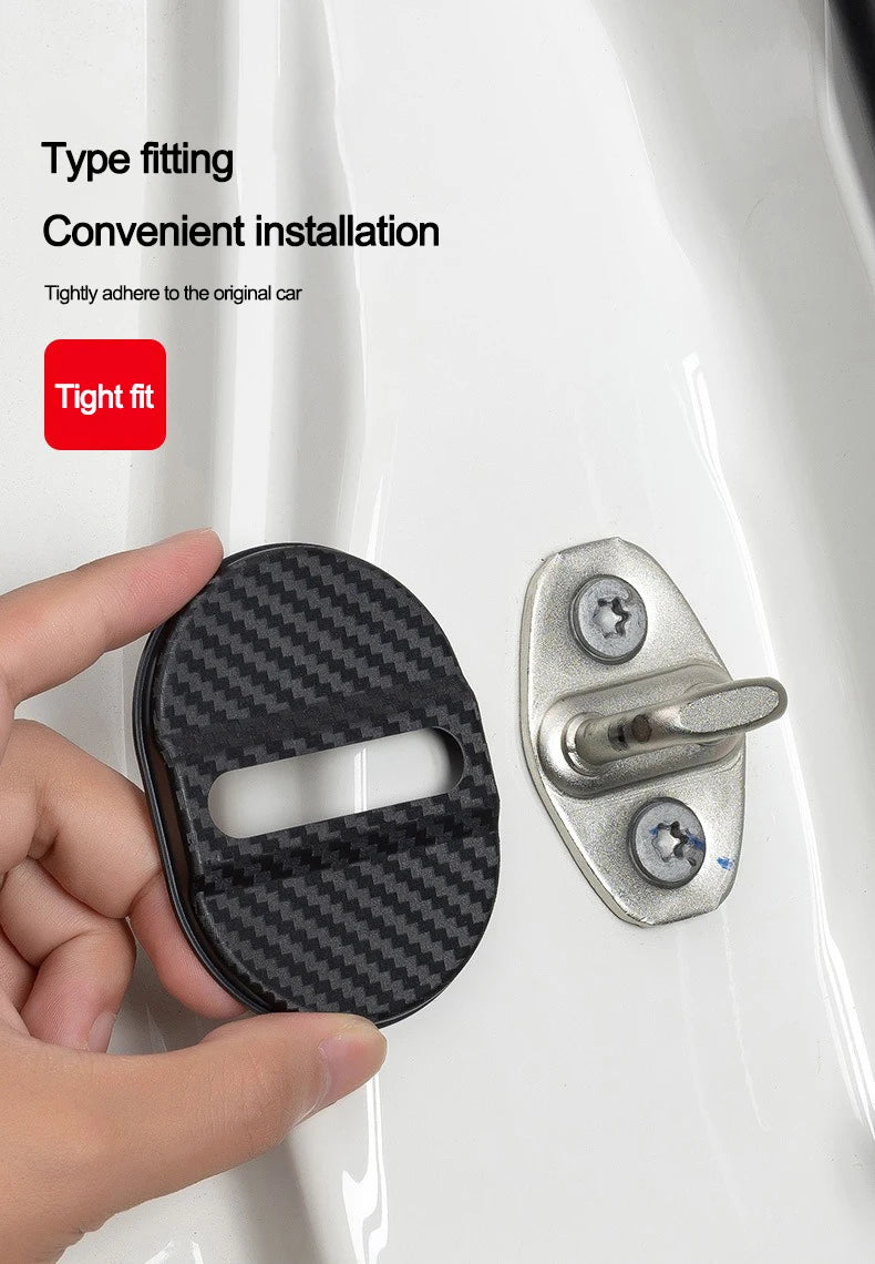 For Opel Corsa Astra Insignia Mokka Adam Combo OPC Antara Vectra 4PCS Car Door Lock Cover Stainless Steel Protection Accessories