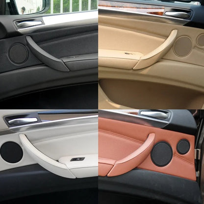 Interior Car Left Right Passenger Door Pull Handle with Leather Cover Trim Replacement For BMW X5 X6 E70 E71 E72 2007-2013