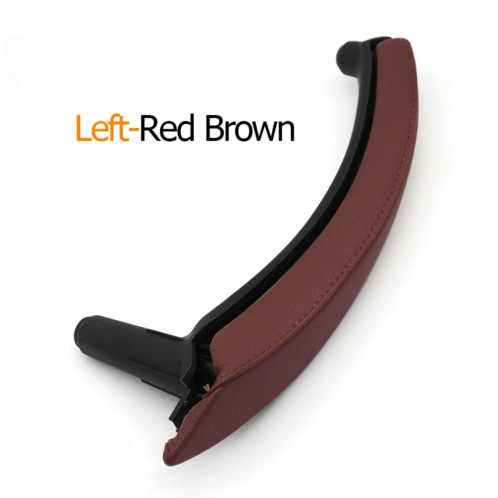 Interior Car Left Right Passenger Door Pull Handle with Leather Cover Trim Replacement For BMW X5 X6 E70 E71 E72 2007-2013