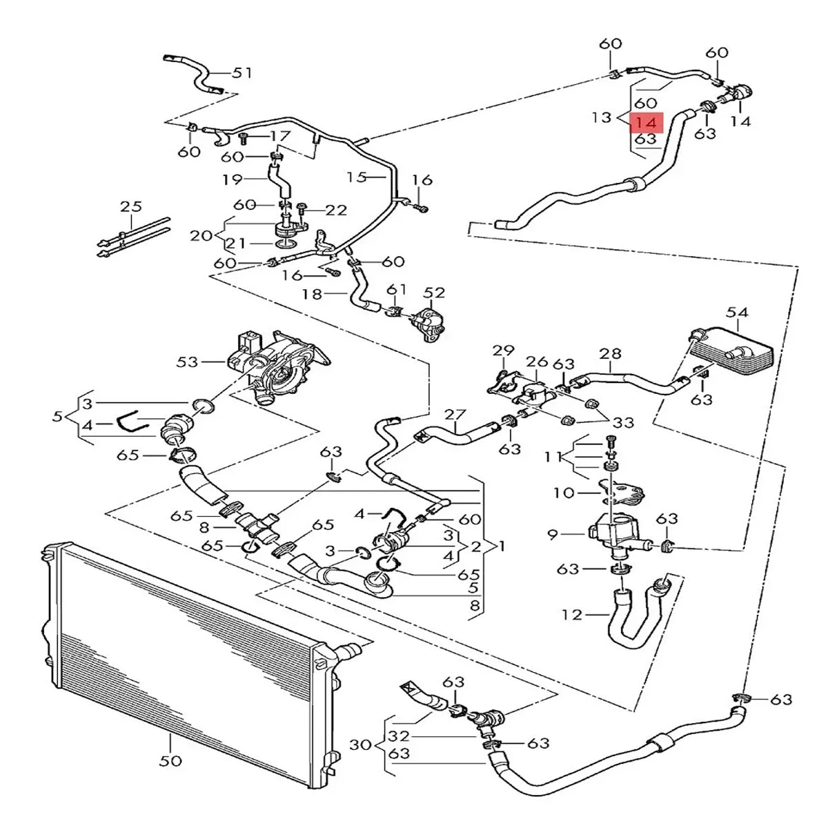 For VW Golf 5 6 GTI R Jetta A5 GLI Passat CC Tiguan Touran Caddy Octavia 2 Seat Leon Ibiza 1K0122291C Coolant Heater Hose Flange