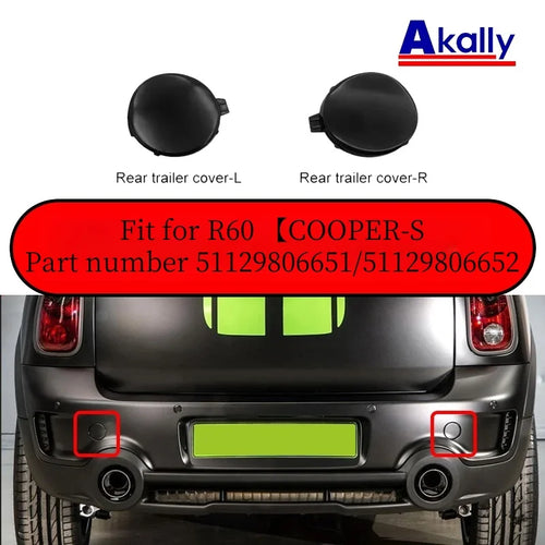 For BMW Mini R60 COOPER S 51129806651 51129806652 51119801923 51119806062 Car Front Rear Bumper Trailer Tow Eye Hook Cap Cover