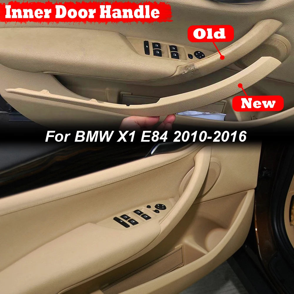 Upgraded Car Left Right Interior Door Armrest Pull Handle Outer Cover Trim For BMW X1 E84 2010-2016