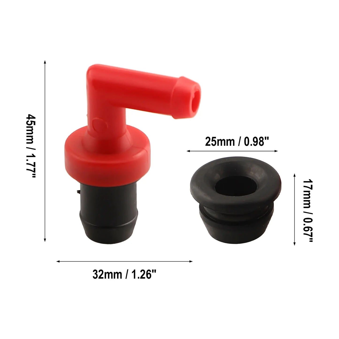 PCV Valve Car Check Valve/Exhaust Valve For Honda For Acura  For Integra B16 B18 B18C Red PCV Valve 17130-PM6-G01 9048018001