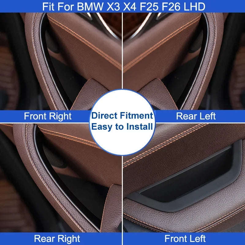 For BMW X3 X4 F25 F26 2010 2011 2012 2013 2014 2015 2016 2017 Car Interior Door Handle Pull Cover LHD Black/Carbon Fiber/Beige