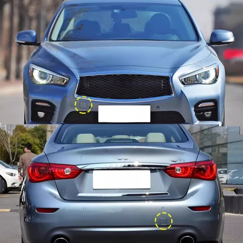 Car Trailer Cover Front Rear Bumper Tow Hook Cap For Infiniti Q50 2014 2015 2016 2017 2018 850714GA0A 85071-4GA0A