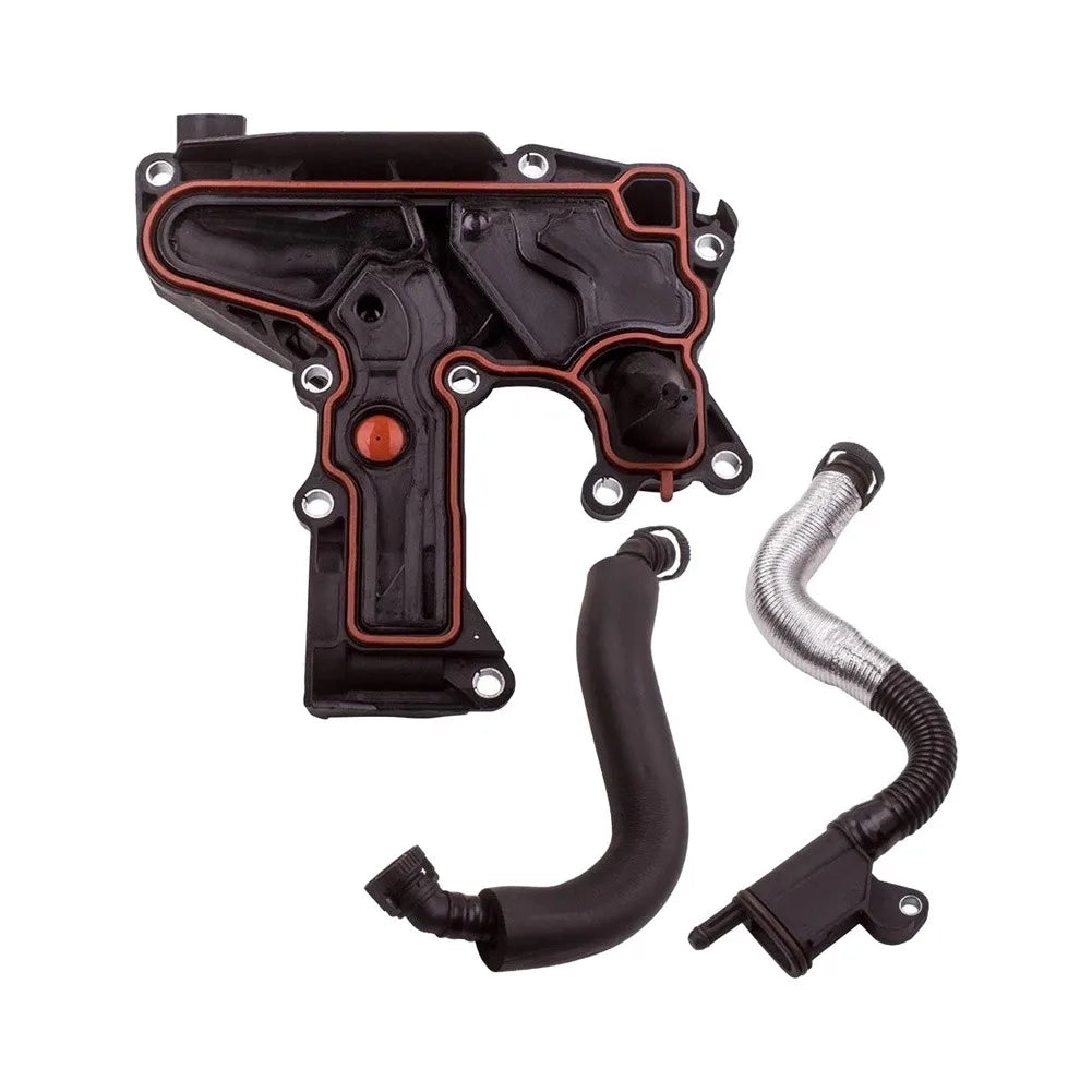 PCV Valve Crankcase Vent Oil Separator Kit Compatible With Audi=A3=A4=A5=Q5=VW=Golf=Jetta=Passat=Tiguan 06H103495AH